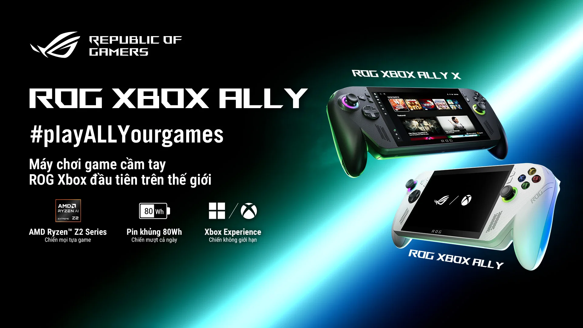 ROG Xbox Ally và Ally X mở đặt trước tại Việt Nam với nhiều quà tặng hấp dẫn