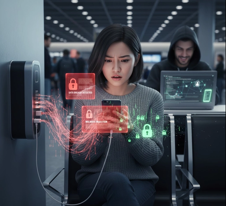 Sạc điện thoại nơi công cộng, coi chừng mất dữ liệu trong nháy mắt