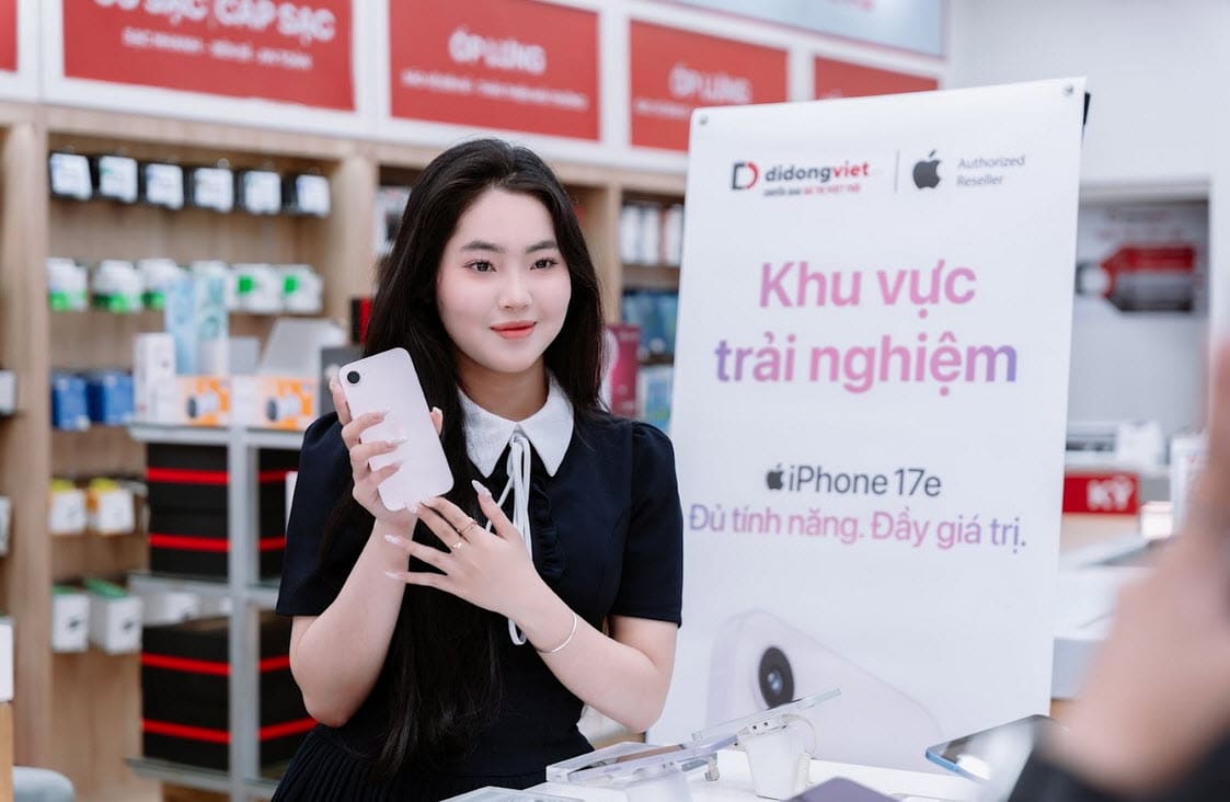 iPhone 17e chính thức mở bán tại Việt Nam: Di Động Việt trợ giá thu cũ đến 3,5 triệu đồng, trả trước 0 đồng