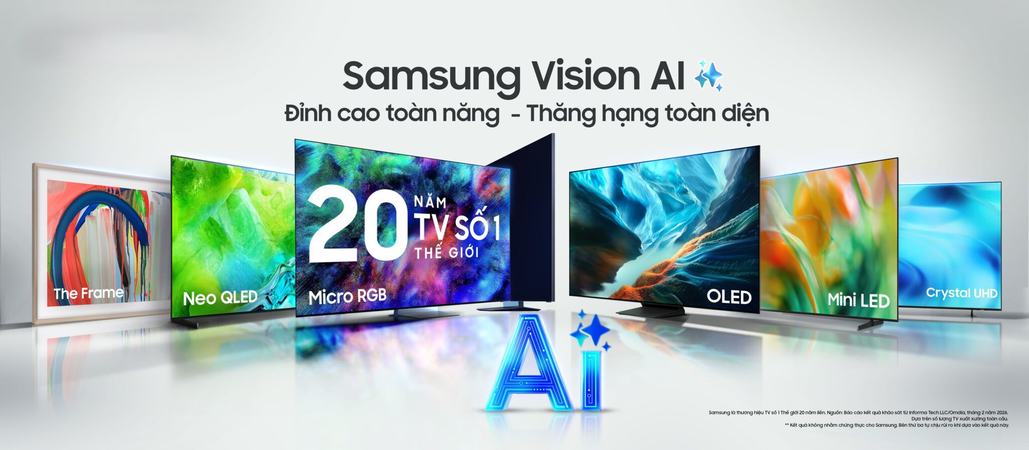 Samsung AI TV 2026 đã có mặt tại Việt Nam, mở rộng danh mục AI TV với “Trợ lý Vision AI đa nhiệm” Samsung AI TV 2026 đã có mặt tại Việt Nam, mở rộng danh mục AI TV với “Trợ lý Vision AI đa nhiệm”